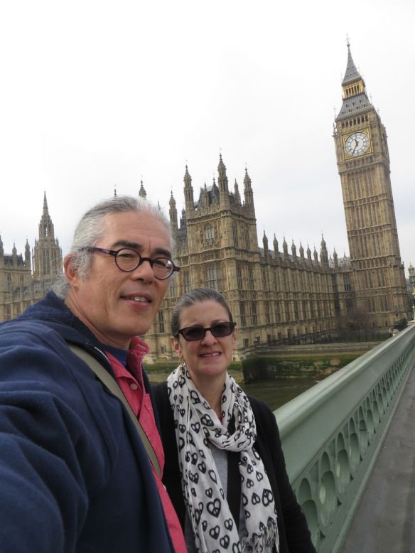 Chris Cheng and bini in London