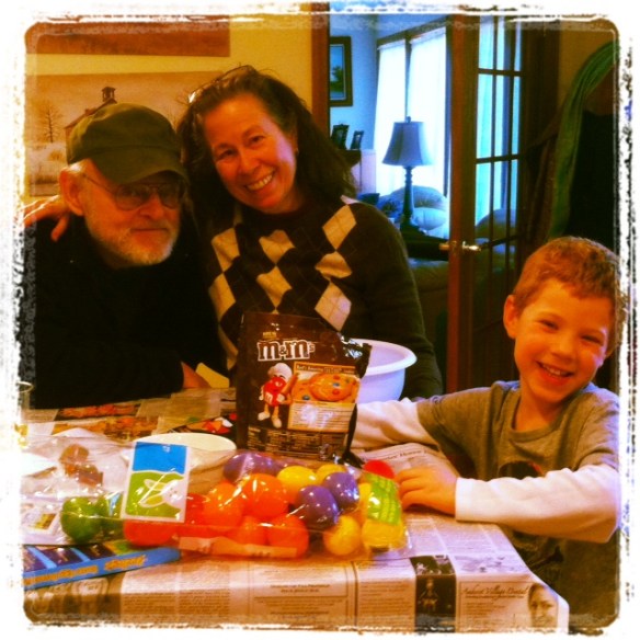 Easter 2014 Painting and filling eggs