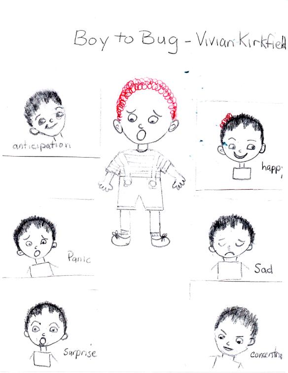 Vivian Kirkfield Character Sketches for Boy to Bug