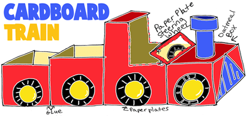 cardboard-trains