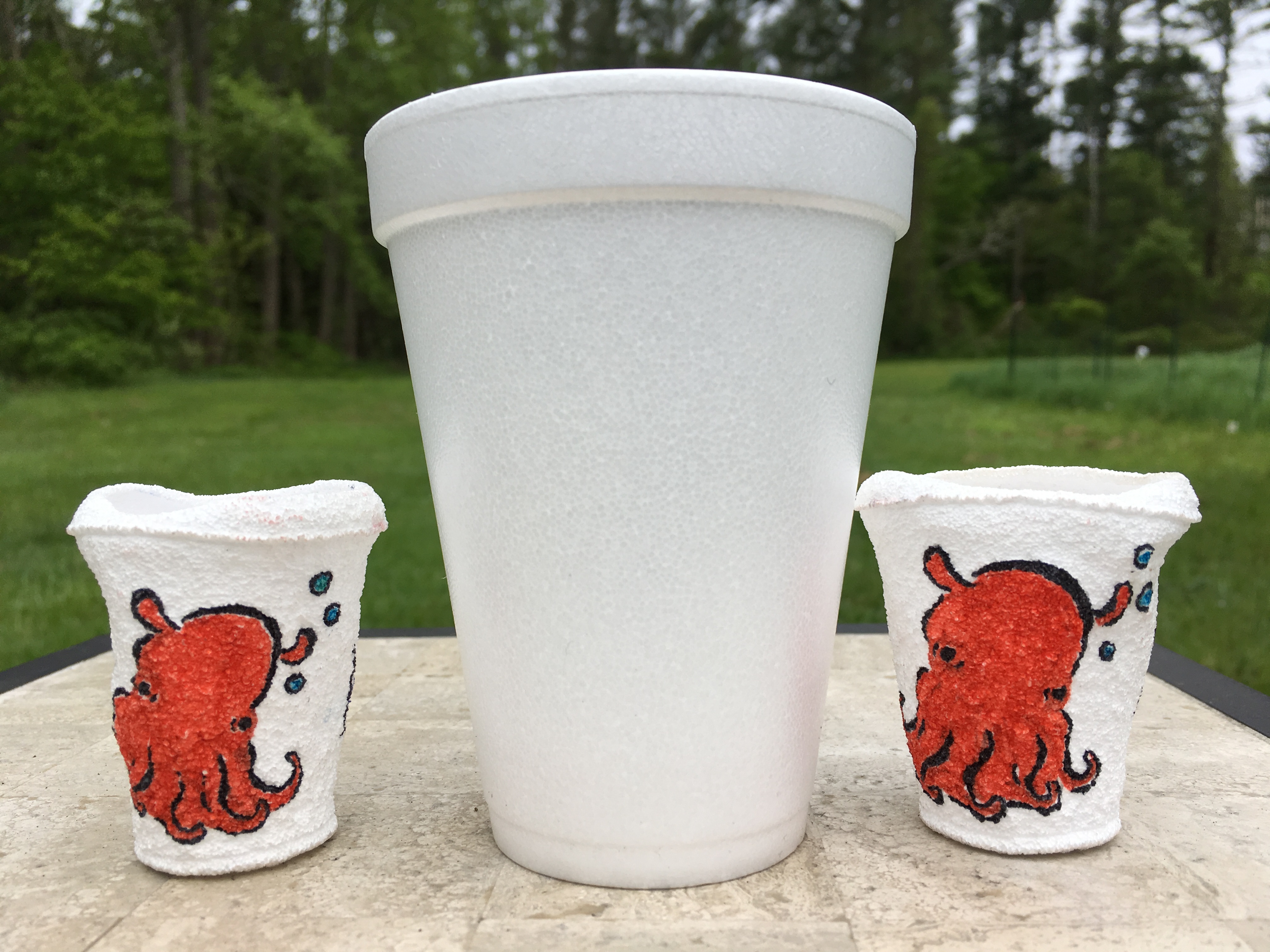 shrunken cups